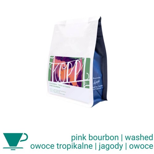Koppi Kolumbia Finca La Fuente "Pink Bourbon" filtr 250g kawa ziarnista