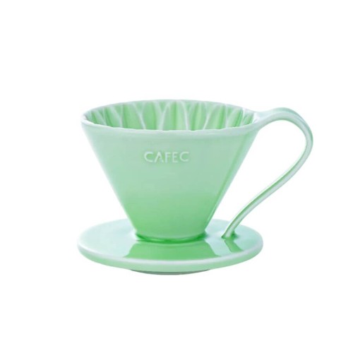 Cafec Arita Ware Flower Dripper ceramiczny Cup 1 Green