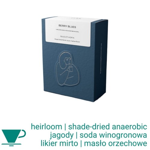 DAK Etiopia Berry Blues Shade-Dried Anaerobic Natural filtr 250 g kawa ziarnista