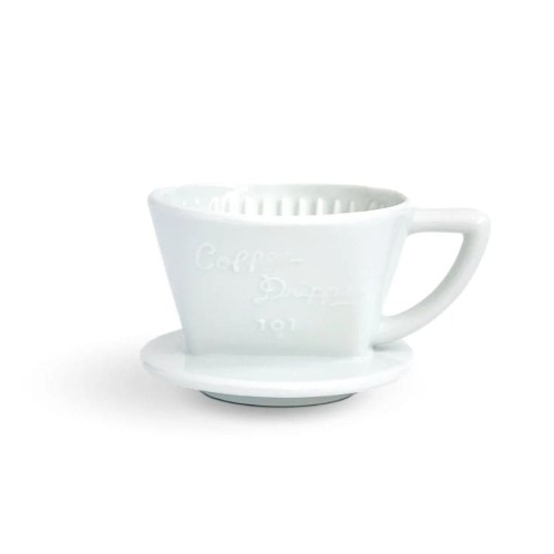 Cafec Arita Ware Trapezoid Dripper 101 Snowy White
