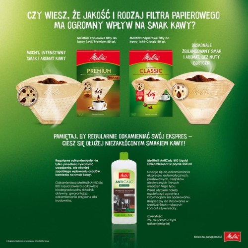 Melitta Mocna Papierowe filtry do kawy 1x4 80 sztuk | CoffeeLove