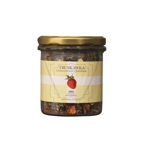 Manufaktura Cieleśnica Zielona herbata z truskawką liofilizowaną jaśminem i hibiskusem 40g