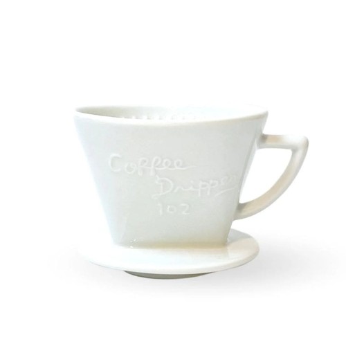 Cafec Arita Ware Trapezoid Dripper 102 Snowy White