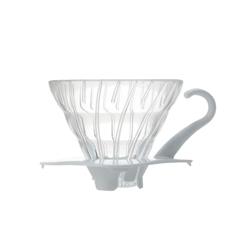 Hario V60-01 dripper szklany biały