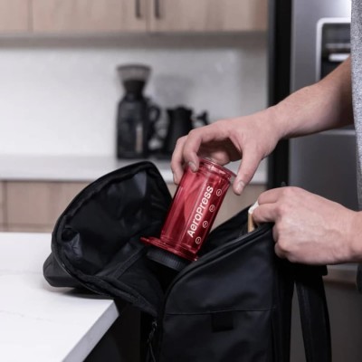 AeroPress Coffee Maker Clear Red | CoffeeLove