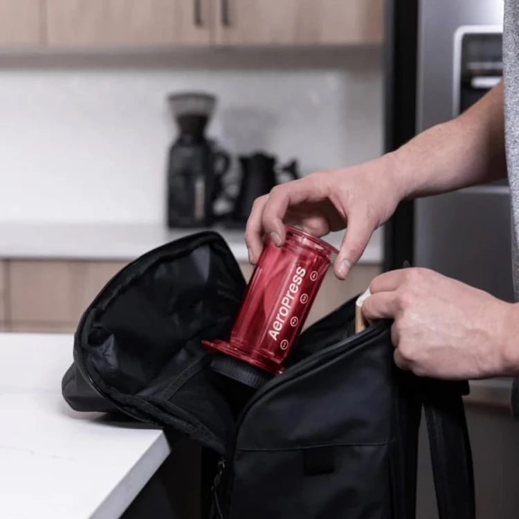 AeroPress Coffee Maker Clear Red | CoffeeLove