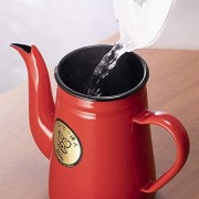 Kalita Enamel Pot Kettle 1.0 l Red | CoffeeLove