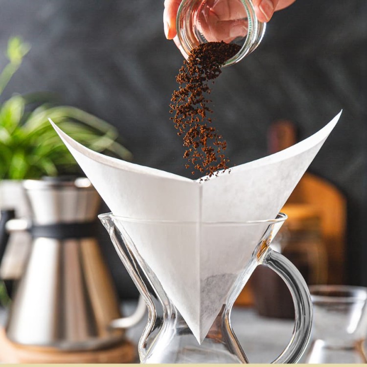 Chemex filtry 6-8-10 białe kwadratowe | CoffeeLove