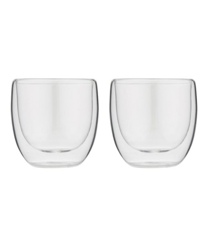 Forever Zestaw 2 filiżanki do espresso 2 x 80 ml podwójna szklana ścianka