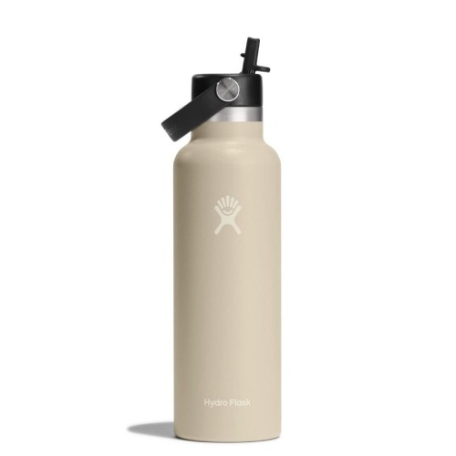 Hydro Flask 621 ml Standard Mouth Flex Straw Cap Oat Butelka termiczna z ustnikiem beżowa