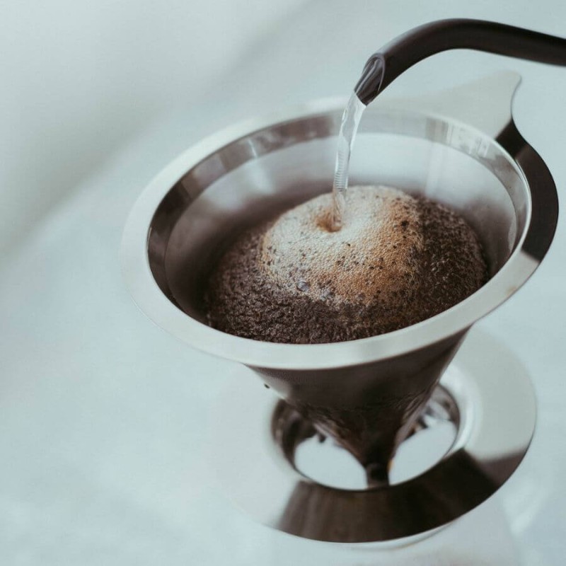 Hario V60-02 Double Mesh Dripper metalowy grafitowy | CoffeeLove