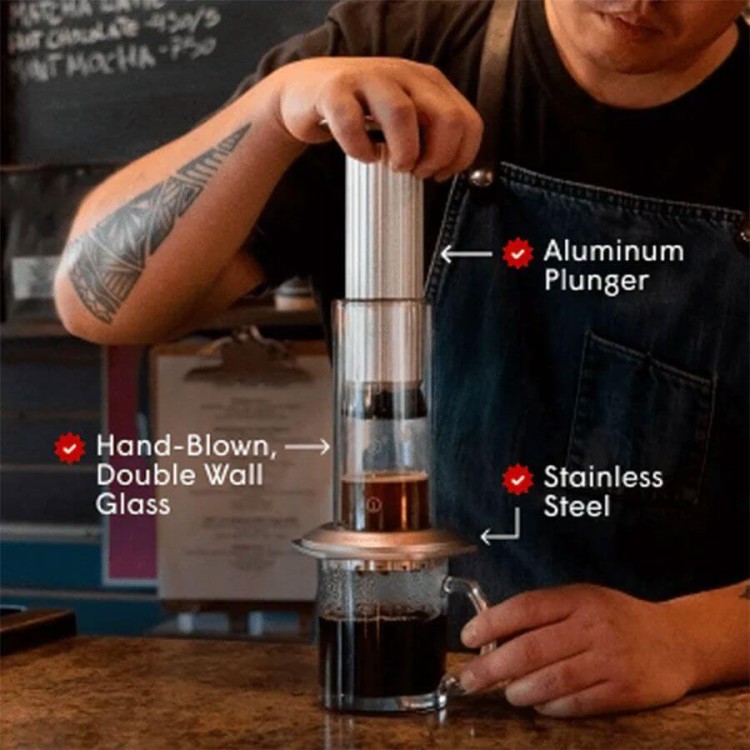 AeroPress Premium Szkło i Metal | CoffeeLove