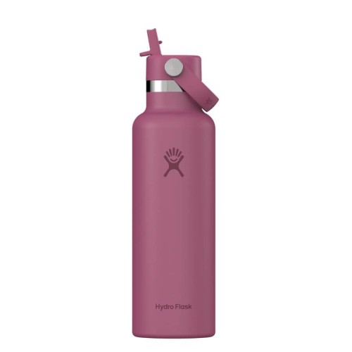 Hydro Flask 621 ml Standard Mouth Flex Straw Cap Reef Butelka termiczna z ustnikiem ciemno-różowa