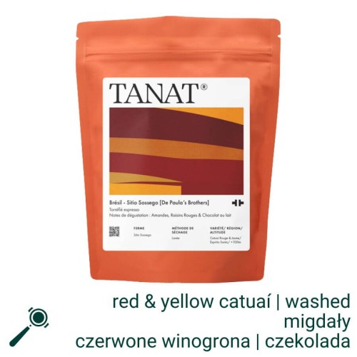 Tanat Coffee Brazylia Sitio Sossego 1 kg kawa ziarnista OUTLET