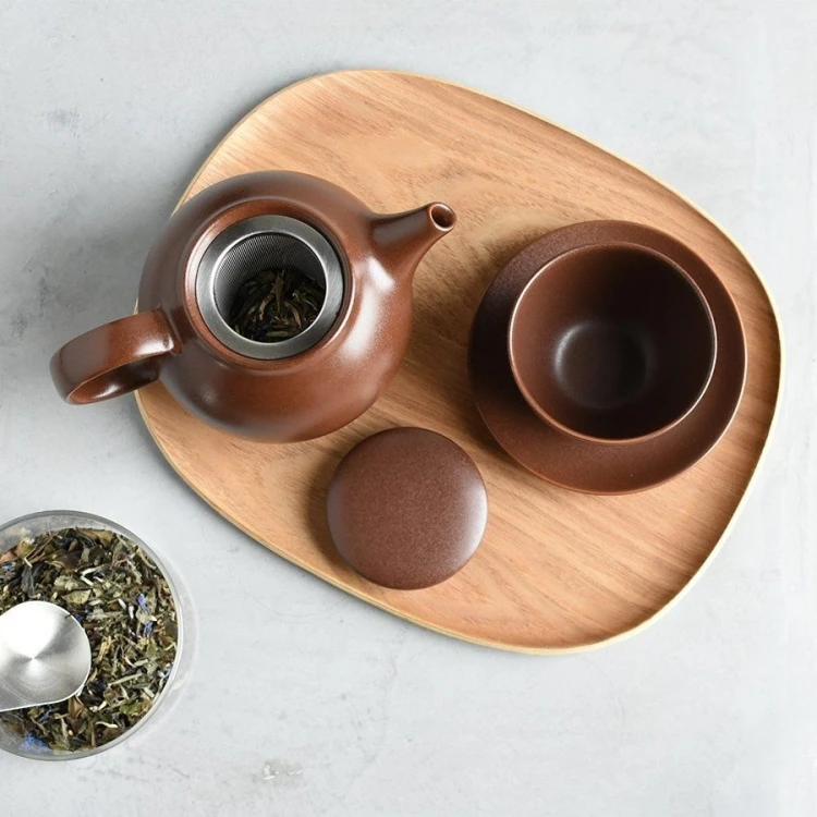 Kinto Pebble teapot czajniczek do herbaty 480 ml brązowy | CoffeeLove