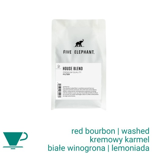 Five Elephant House Blend filtr 250 g kawa ziarnista