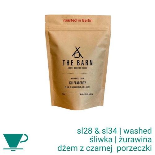 The Barn Kenia KII Peaberry filtr 250 g kawa ziarnista