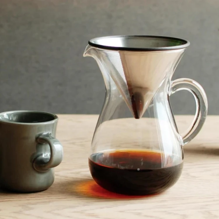 Kinto Zestaw z dripperem stalowym 2 Cup | CoffeeLove