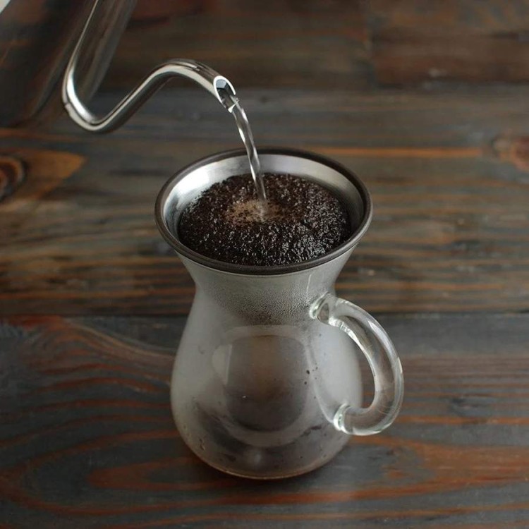 Kinto Zestaw z dripperem stalowym 4 Cup | CoffeeLove