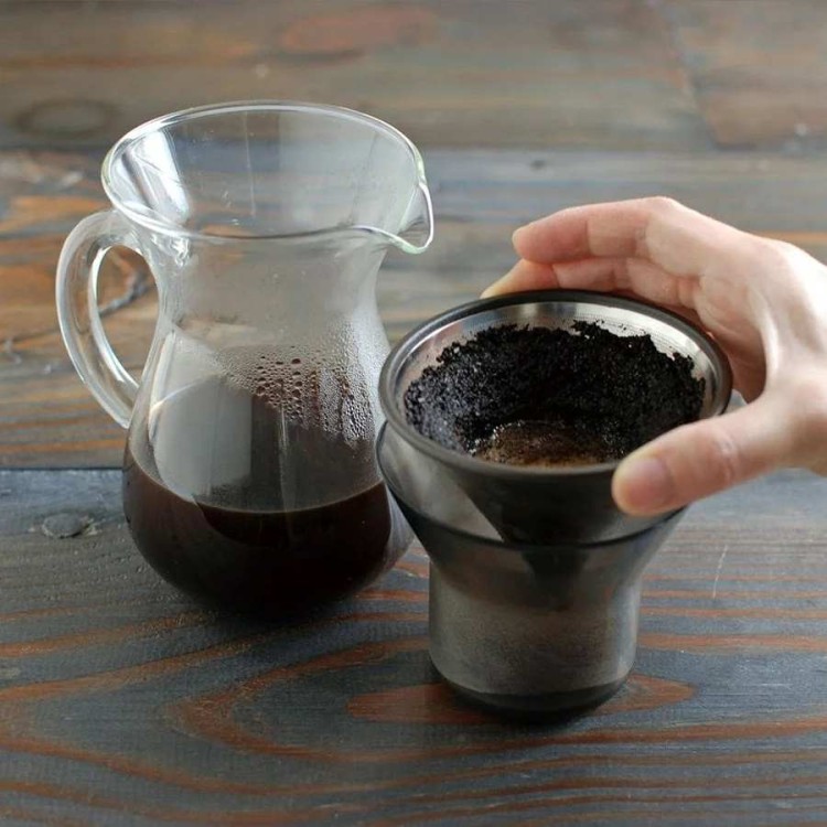 Kinto Zestaw z dripperem stalowym 4 Cup | CoffeeLove