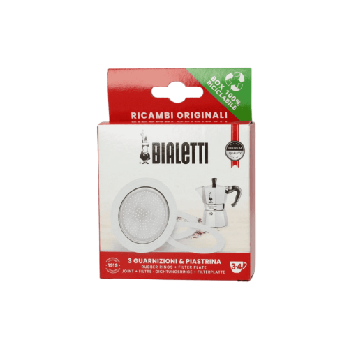 Bialetti uszczelki i sitko do kawiarek aluminiowych 3/4TZ | CoffeeLove