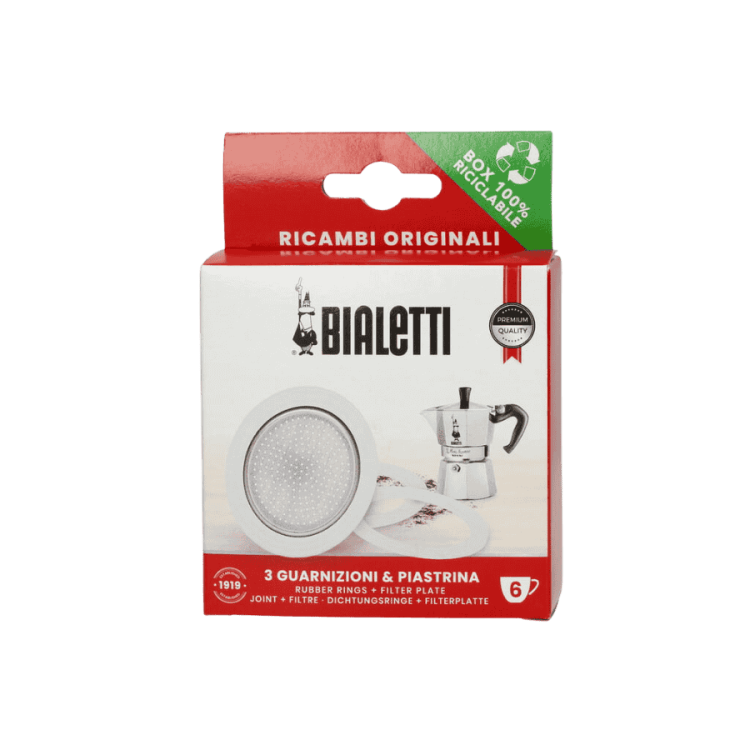 Bialetti uszczelki i sitko do kawiarek aluminiowych 6TZ | CoffeeLove