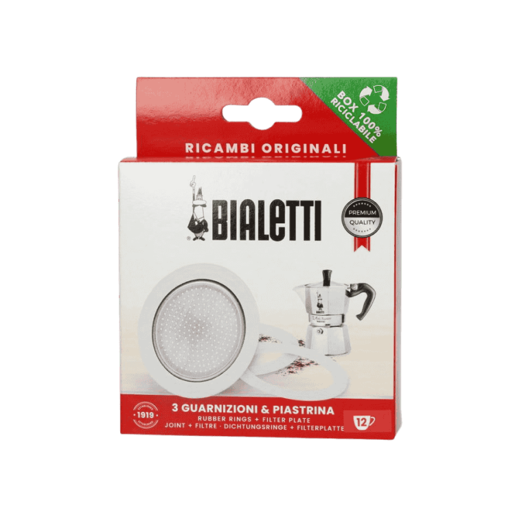Bialetti uszczelki i sitko do kawiarek aluminiowych 12TZ | CoffeeLove