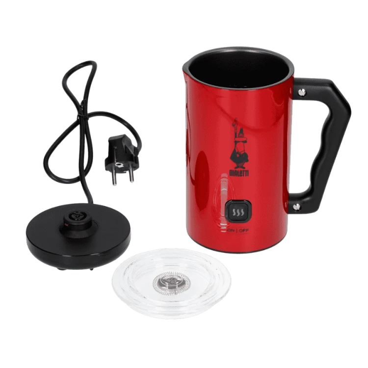 Bialetti Milk Frother MKF02 elektryczny spieniacz do mleka czerwony | CoffeeLove