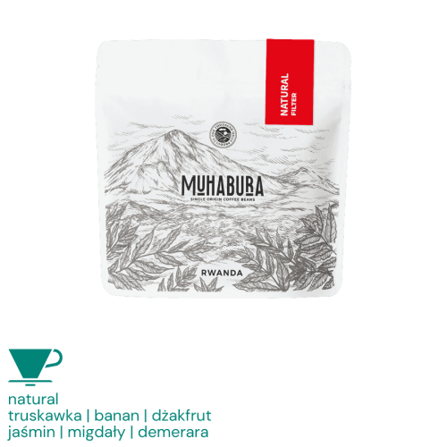 1000 Hills Muhabura Rwanda natural filtr 250g kawa ziarnista Speciality | CoffeeLove