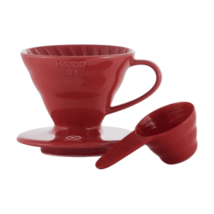 Hario dripper V60-01 ceramiczny czerwony | CoffeeLove