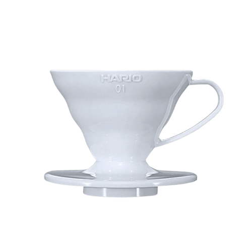 Hario dripper V60-01 plastikowy biały | CoffeeLove