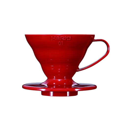 Hario dripper V60-01 plastikowy czerwony | CoffeeLove