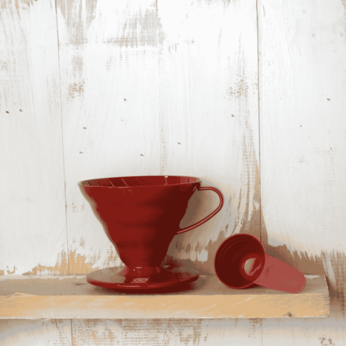 Hario dripper V60-01 plastikowy czerwony | CoffeeLove