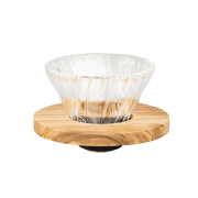 Hario dripper szklany Olive Wood V60-01 | CoffeeLove