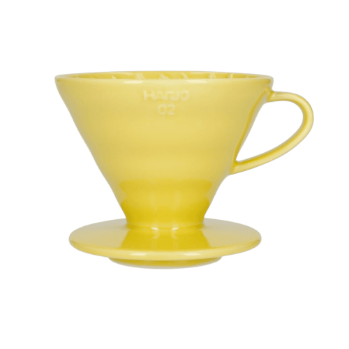 Hario V60-02 dripper ceramiczny żółty | CoffeeLove
