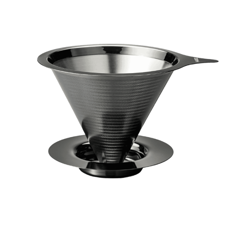 Hario V60-02 Double Mesh Dripper metalowy grafitowy | CoffeeLove