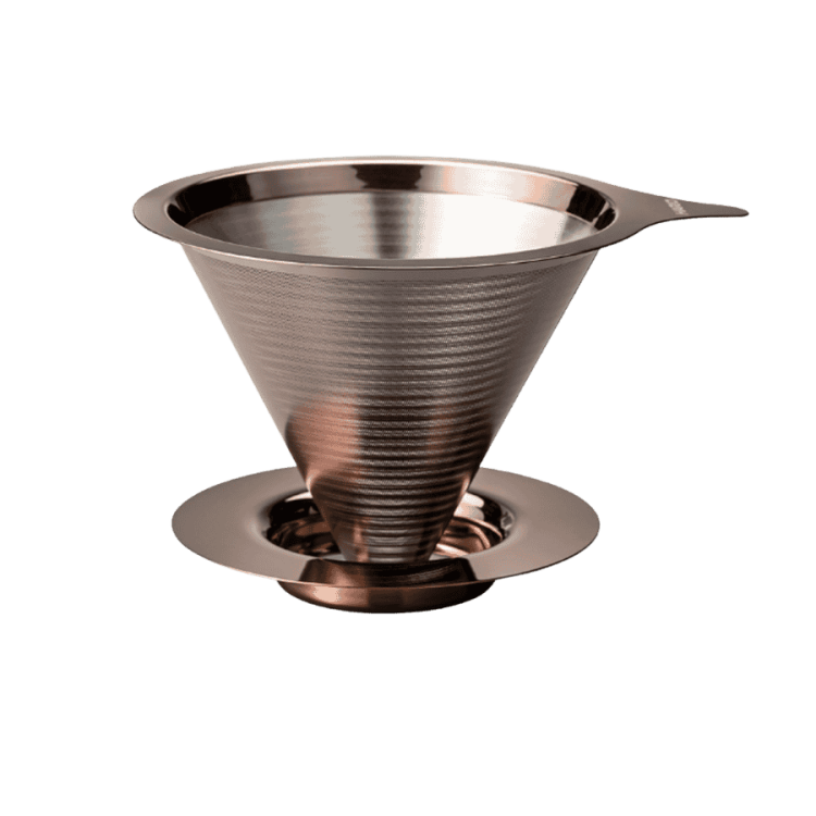 Hario V60-02 Double Mesh Dripper metalowy złoty | CoffeeLove