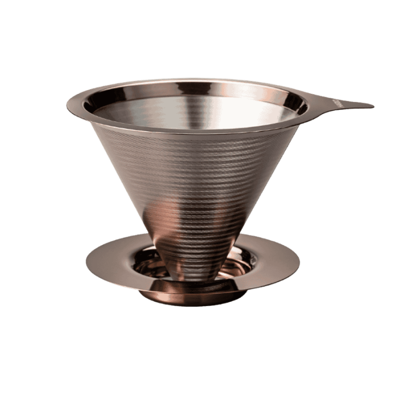 Hario V60-02 Double Mesh Dripper metalowy złoty | CoffeeLove