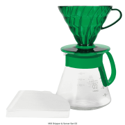 V60 Dripper Server Set Bamboo Green | CoffeeLove