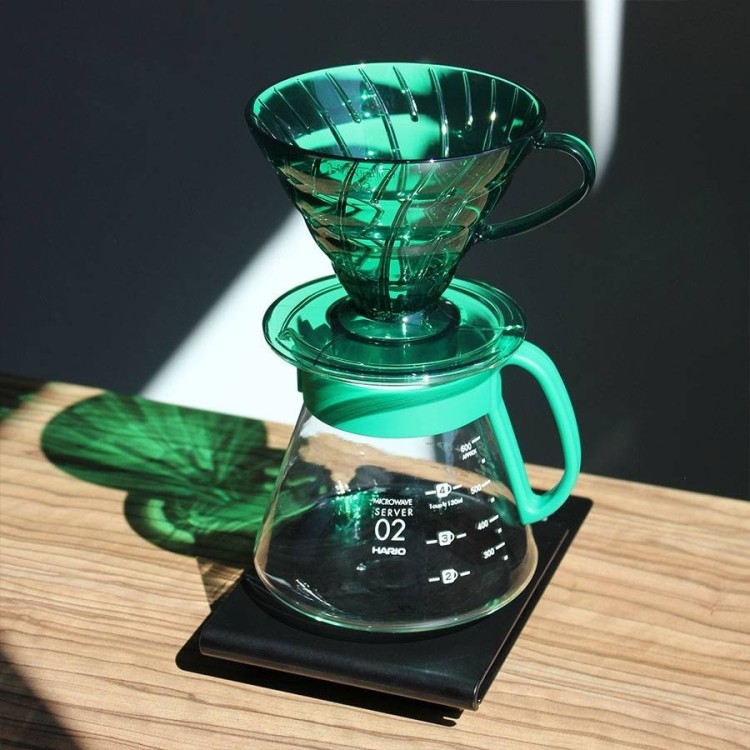 V60 Dripper Server Set Bamboo Green | CoffeeLove