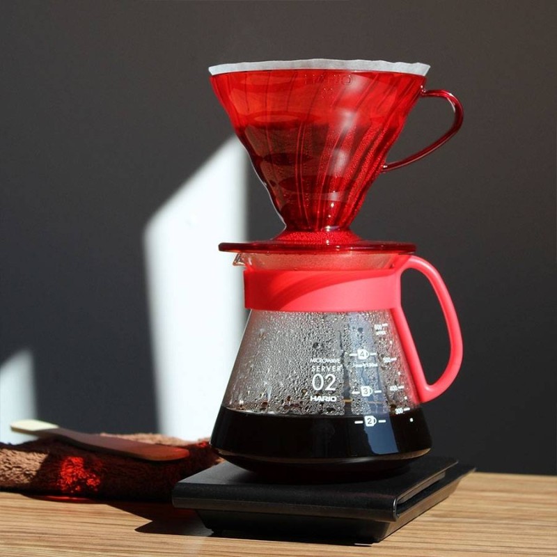 V60 Dripper Server Set Desert Red | CoffeeLove