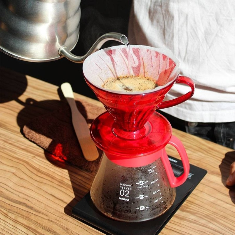 V60 Dripper Server Set Desert Red | CoffeeLove
