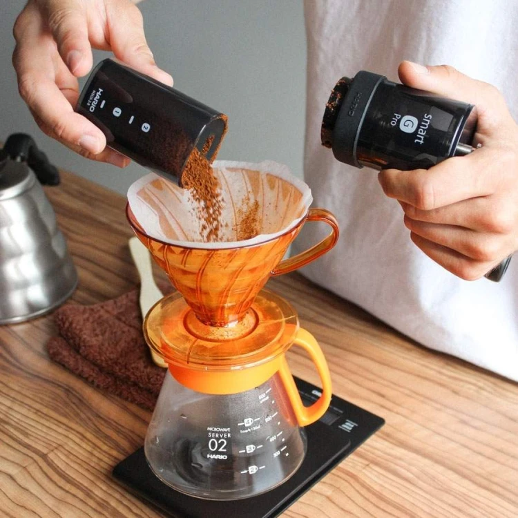 Hario V60 Dripper & Server Set 02 Kai Orange | CoffeeLove