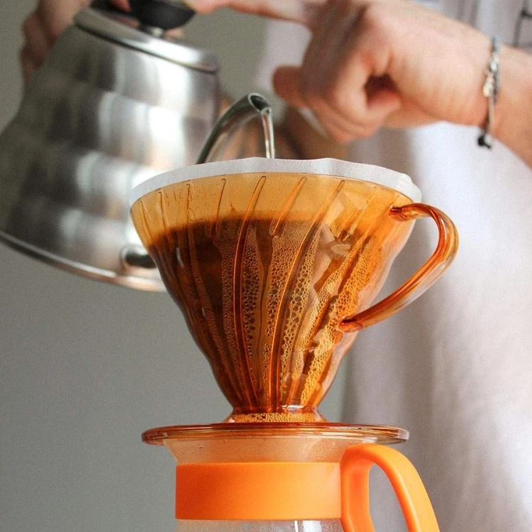 Hario V60 Dripper & Server Set 02 Kai Orange | CoffeeLove
