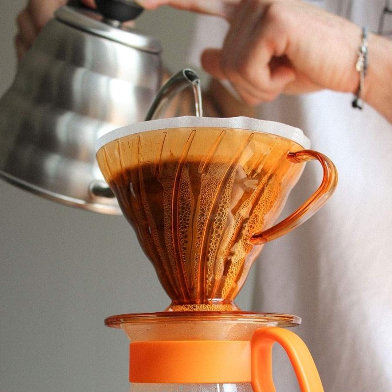Hario V60 Dripper & Server Set 02 Kai Orange | CoffeeLove