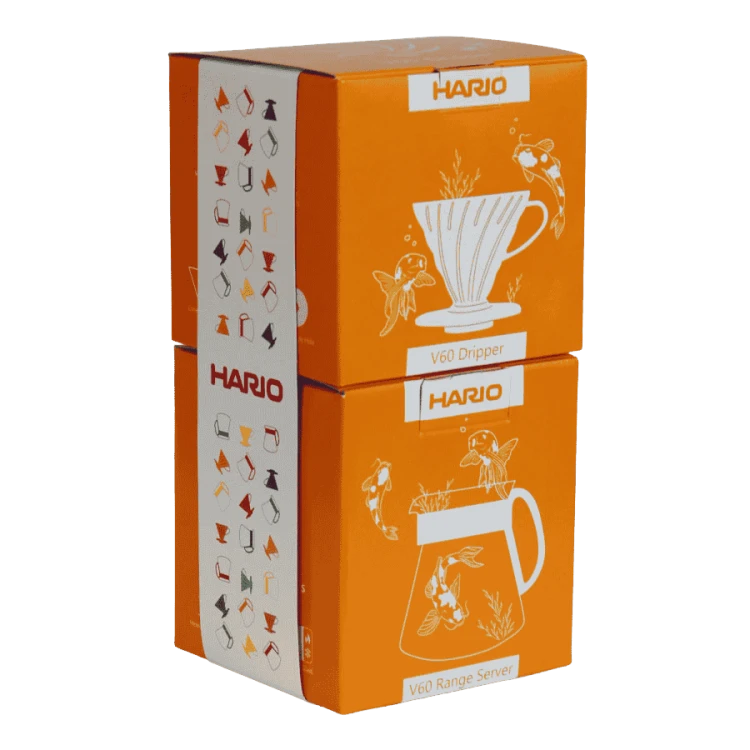 Hario V60 Dripper & Server Set 02 Kai Orange | CoffeeLove