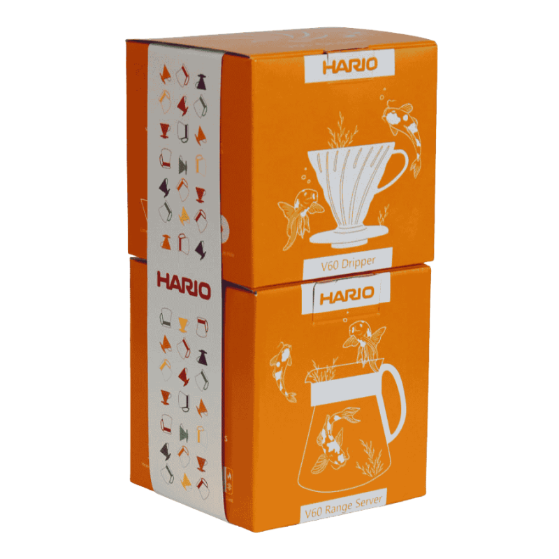 Hario V60 Dripper & Server Set 02 Kai Orange | CoffeeLove