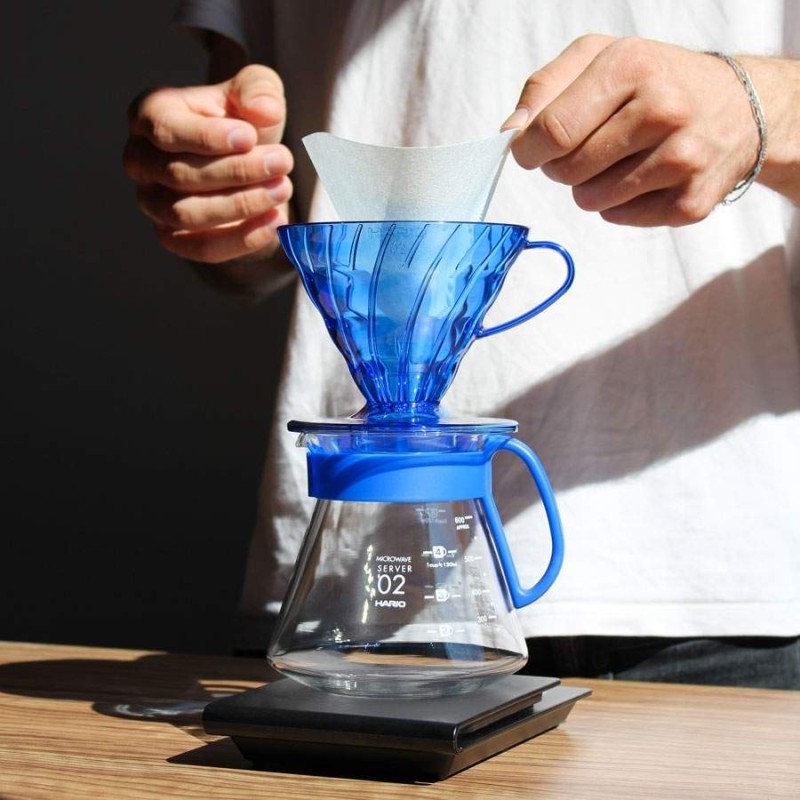 Hario V60 Dripper Server Set 02 Ocean Blue | CoffeeLove