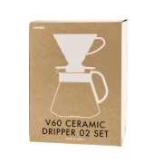 Hario V60 Ceramic Dripper Set 02 - White | CoffeeLove