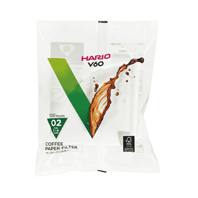 Hario Filtry papierowe białe V60-02 100 sztuk | CoffeeLove